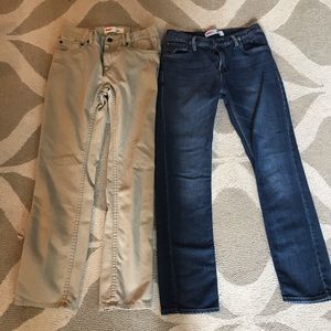 2 pair of boys Levi’s jeans